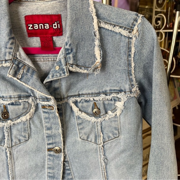 Y2K Zana-di Light Blue Denim Jacket Medium - Picture 3 of 6